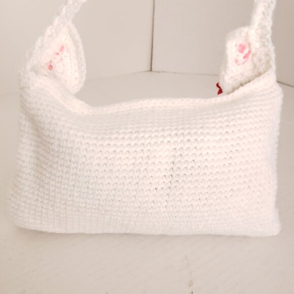 Handmade Hello Kitty White Crochet Hand Shoulder Bag - Picture 4 of 10